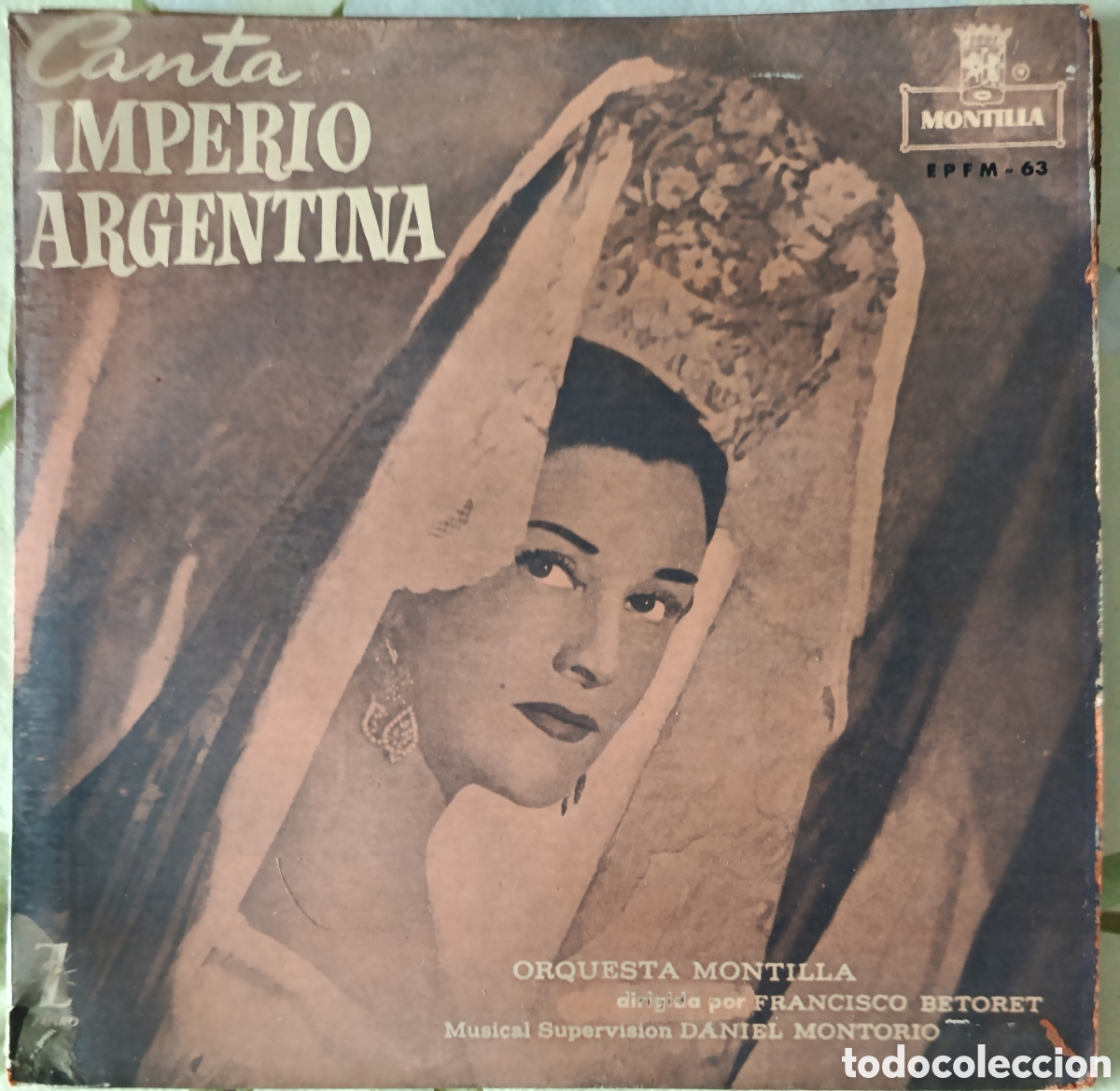 Discos de vinilo: Imperio Argentina vol.1 Ep sello Montilla-Zafiro editado en Espa&ntilde;a a&ntilde;o 1958.