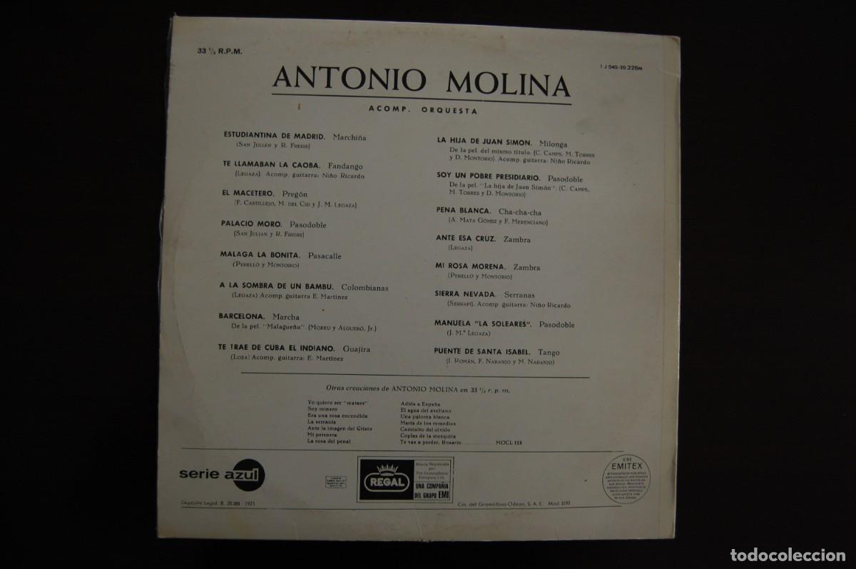 Discos de vinilo: ANTONIO MOLINA Serie Azul - Foto 2