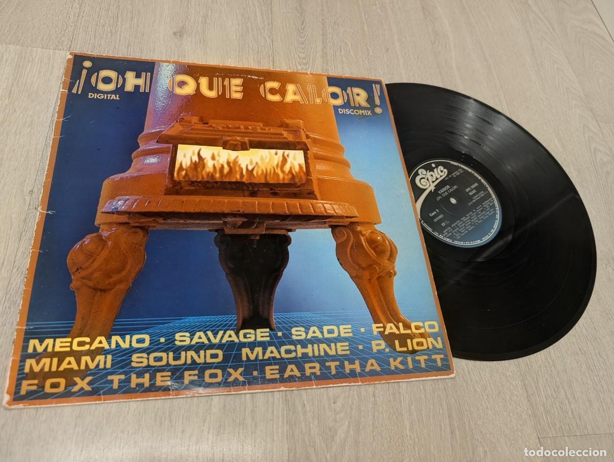 Discos de vinilo: &iexcl;OH QUE CALOR ! - DISCOMIX ..LP DE EPIC - VARIOS - 1984 .. P.LION, EARTHA KITT, MECANO ..ETC