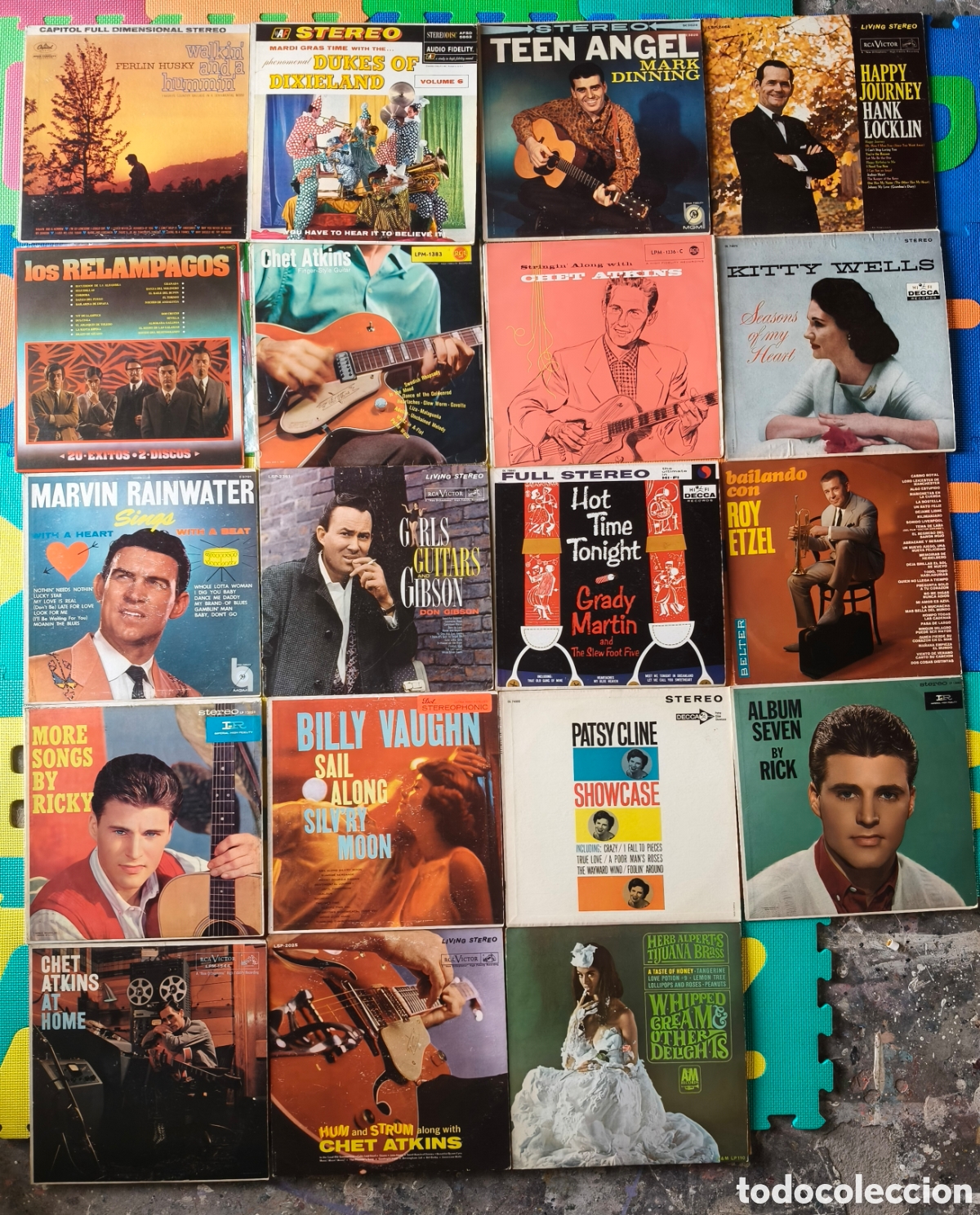 Disques de vinyle: Lote de 19 vinilos y varios artistas. Se&ntilde;ales de uso en algunos y otros bien a la vista.
