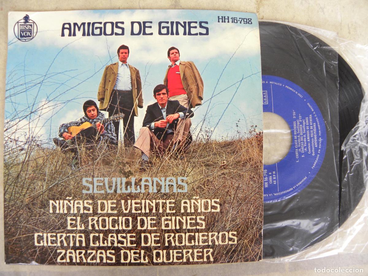 Discos de vinilo: AMIGOS DE GINES -SEVILLANAS -EP 1972 -BUEN ESTADO