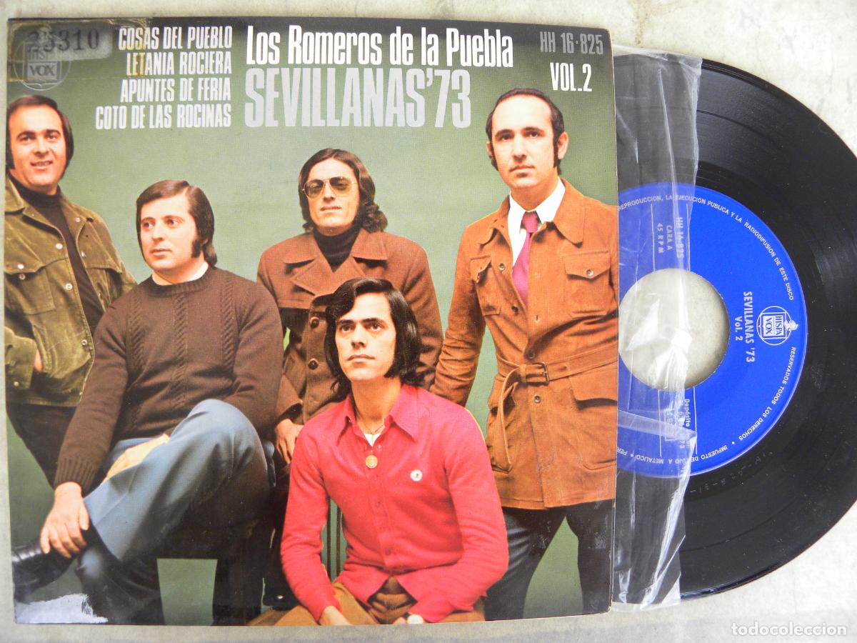 Discos de vinilo: LOS ROMEROS DE LA PUEBLA -SEVILLANAS 73 VOL.2 -EP 1973 -BUEN ESTADO