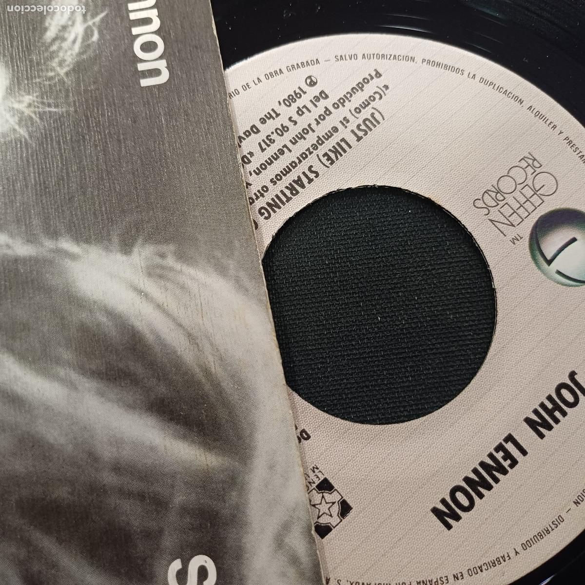 Discos de vinilo: JOHN LENNON/JUST LIKE/SINGLE. - Foto 2