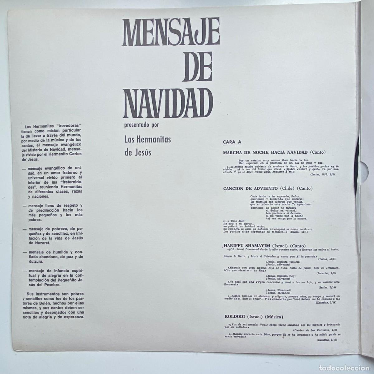 Discos de vinilo: Disco Mensaje de Navidad - Foto 3