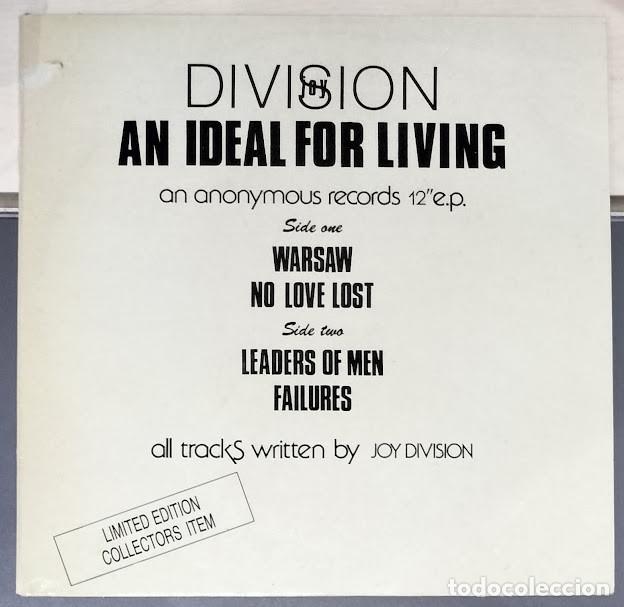 Vinyl-Schallplatten: Joy Division - An Ideal For Living - 12&rdquo; EP Anonymous Records ref. LP 664. Grecia 1988.