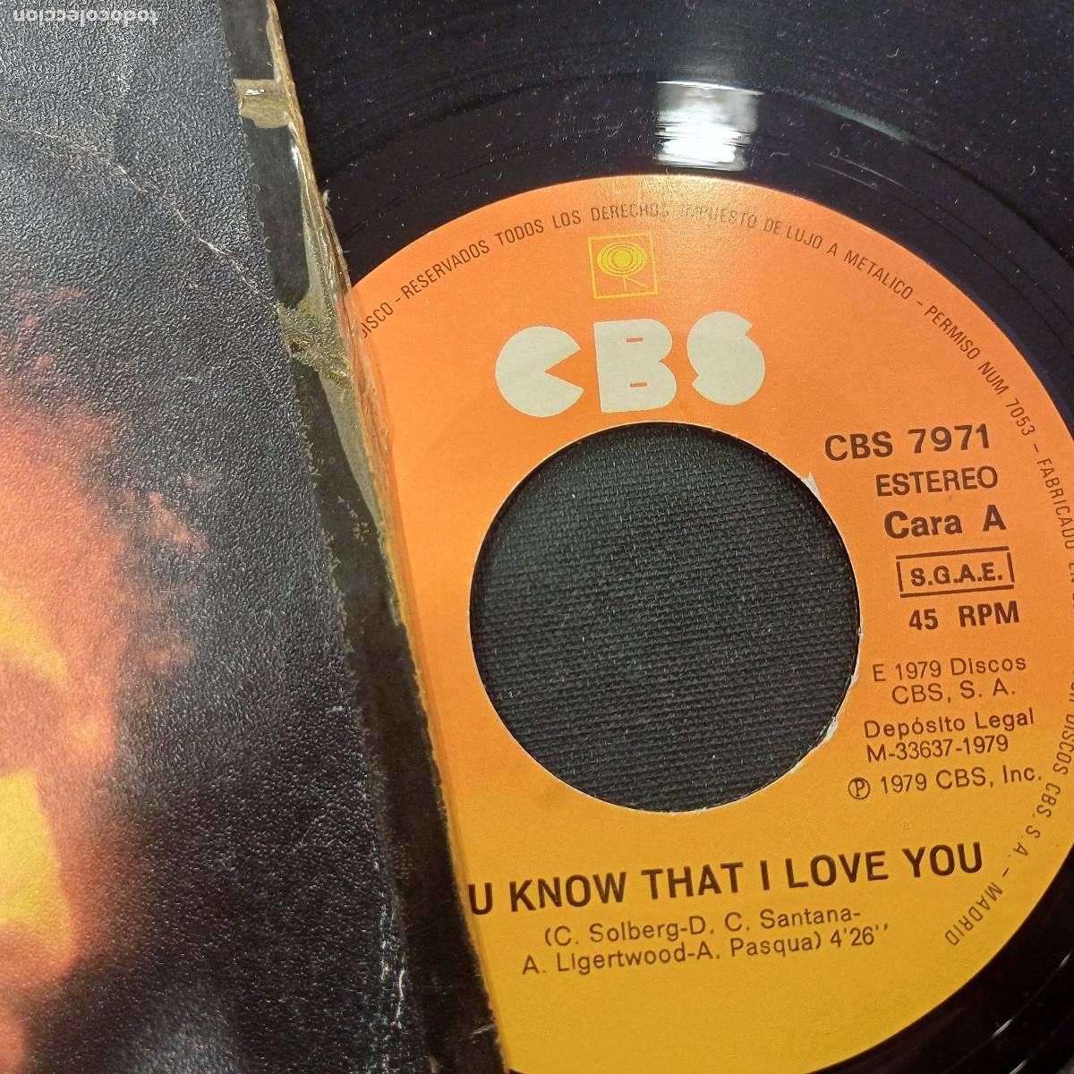 Discos de vinilo: SANTANA/TU SABES QUE TE QUIERO/SINGLE. - Foto 2