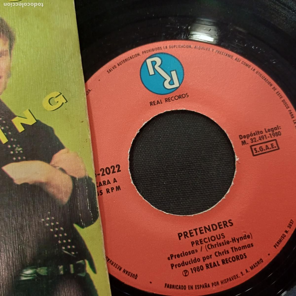Discos de vinilo: PRETENDERS/PRECIOUS/SINGLE. - Foto 2