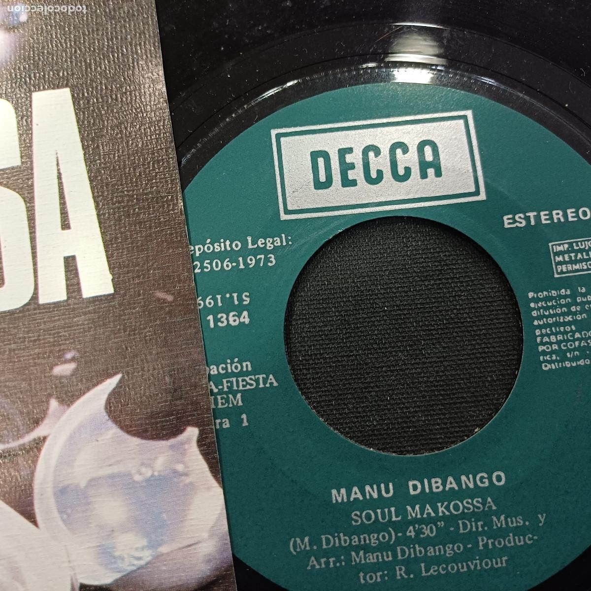 Discos de vinilo: MANU DIBANGO/SOUL MAKOSSA/SINGLE. - Foto 2