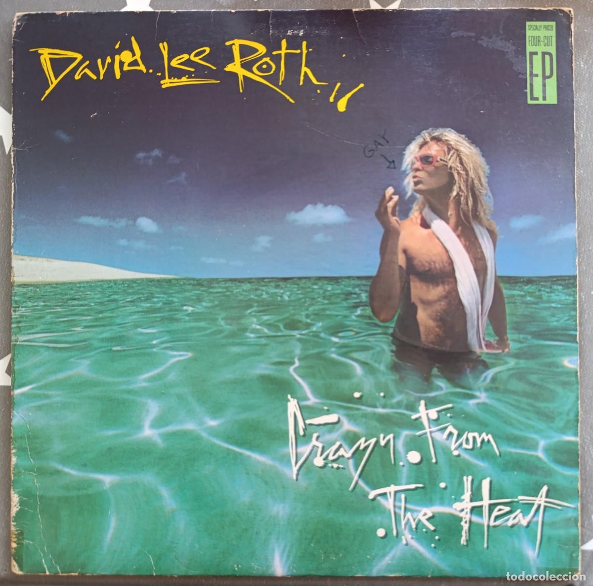 Discos de vinilo: DAVID LEE ROTH &ndash; CRAZY FROM THE HEAT MAXI-SINGLE 1985 EDICION USA - HARD ROCK METAL