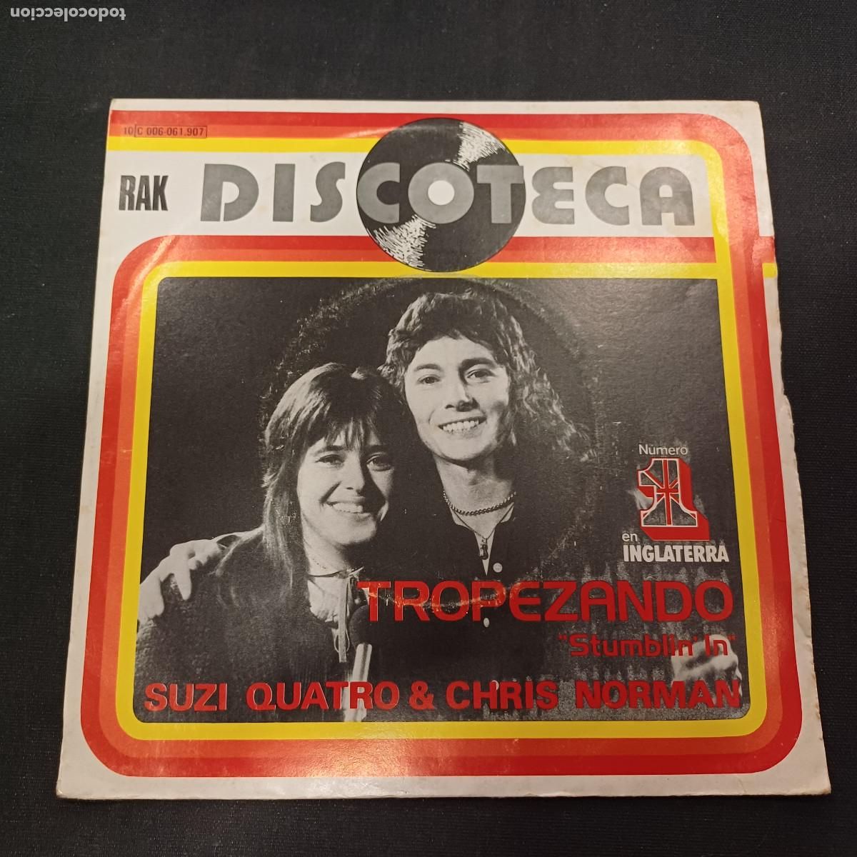 Discos de vinilo: SUZI QUATRO & CHRIS NORMAN/TROPEZANDO/SINGLE.