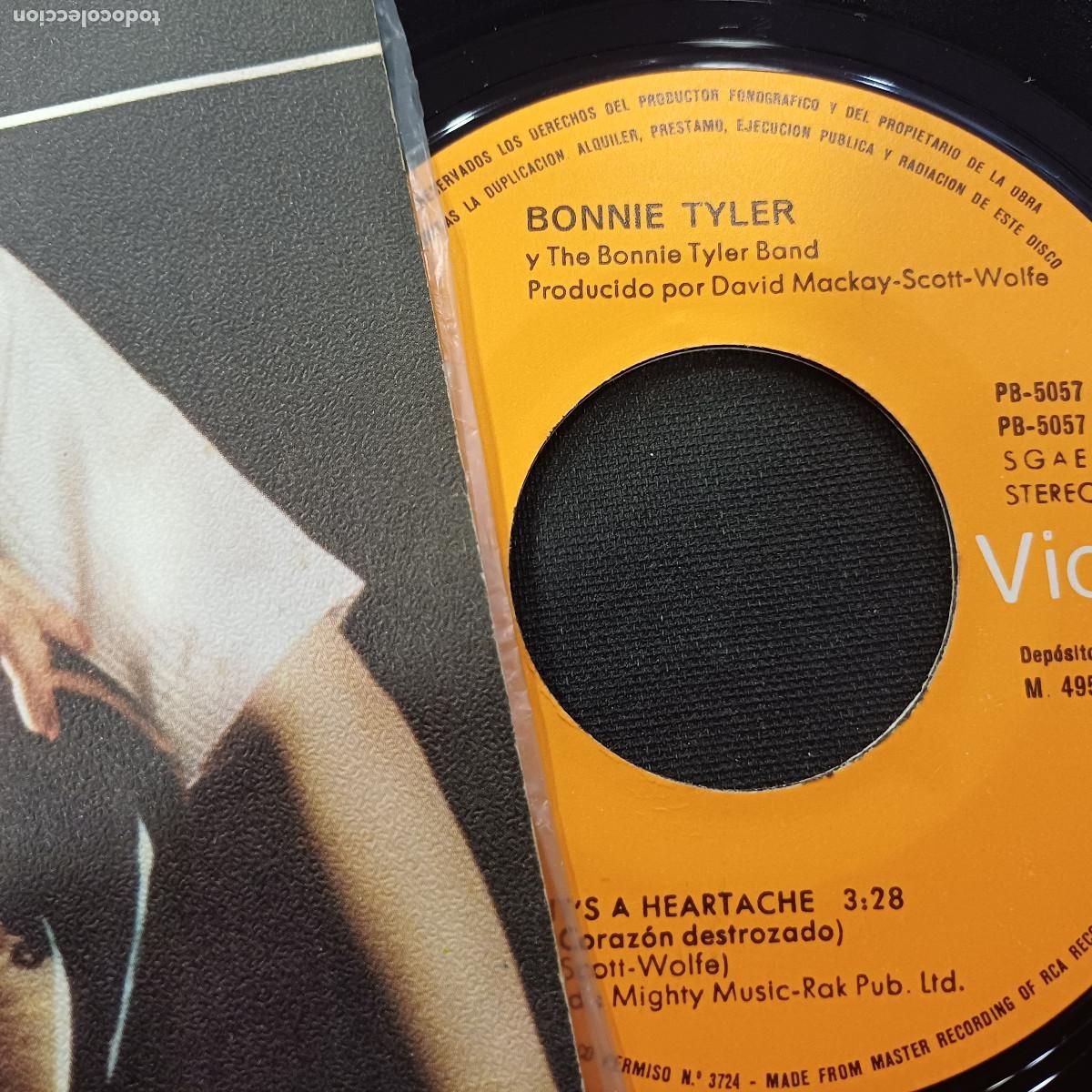 Discos de vinilo: BONNIE TYLER/ITS A HEARTACHE/SINGLE. - Foto 2