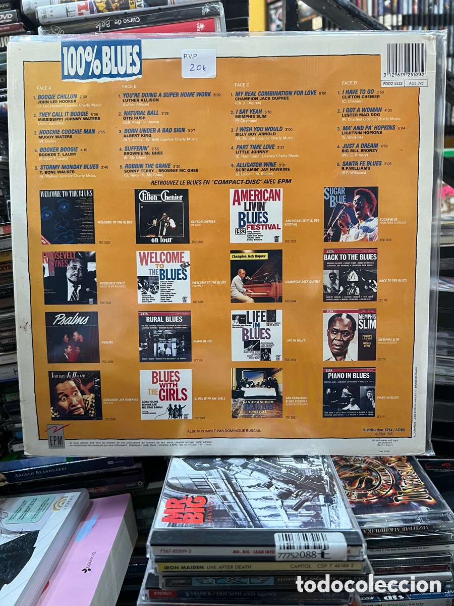 Discos de vinilo: 100% Blues 2 disques 2 discos - Foto 2