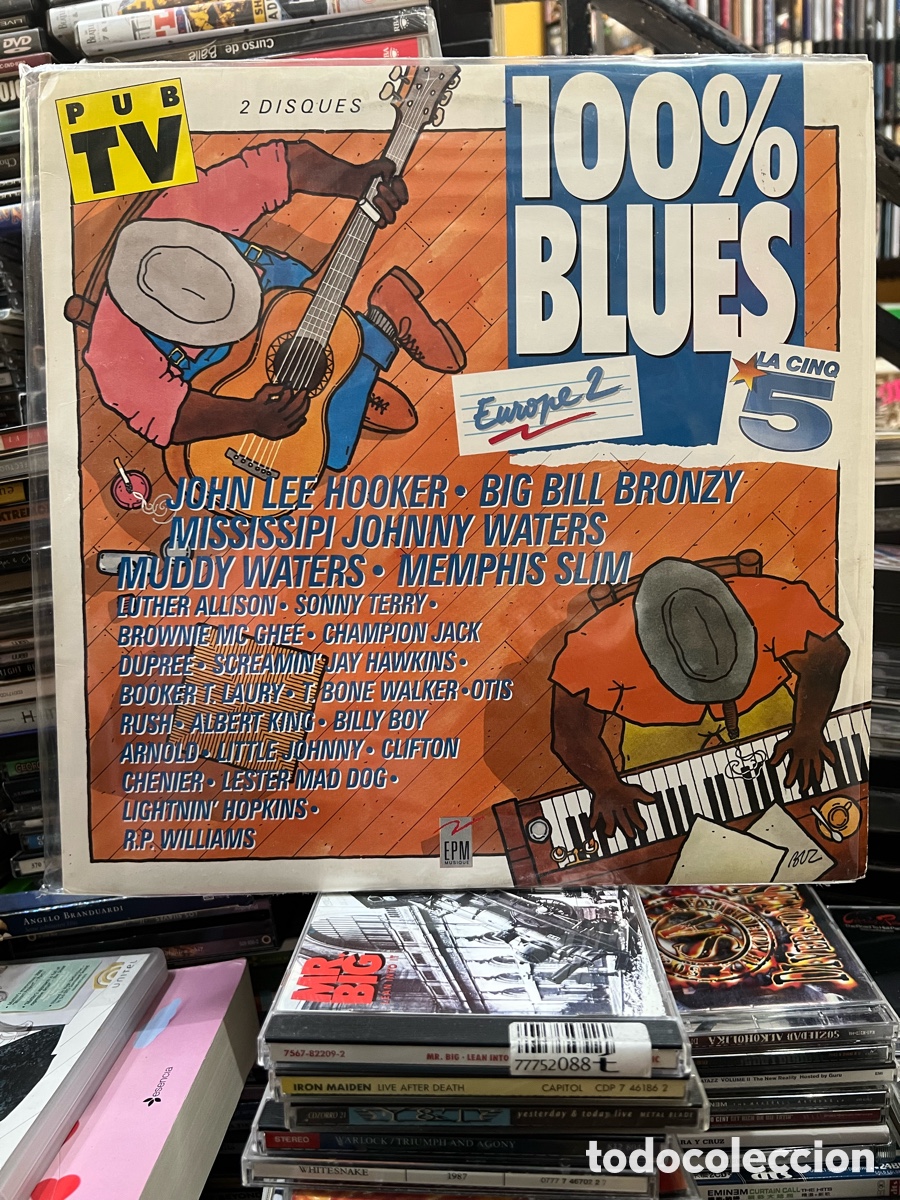 Discos de vinilo: 100% Blues 2 disques 2 discos - Foto 1