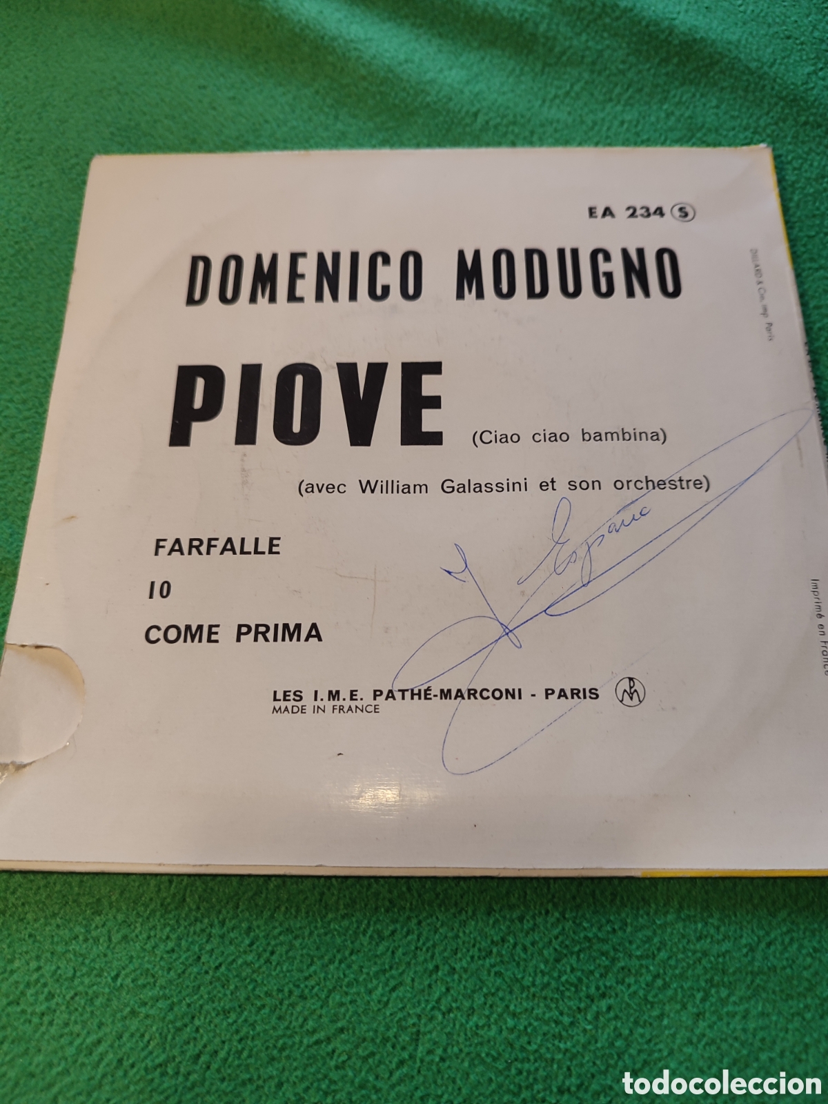 Discos de vinilo: Domenico Modugno - Piove - Come prima + 2 - Foto 2