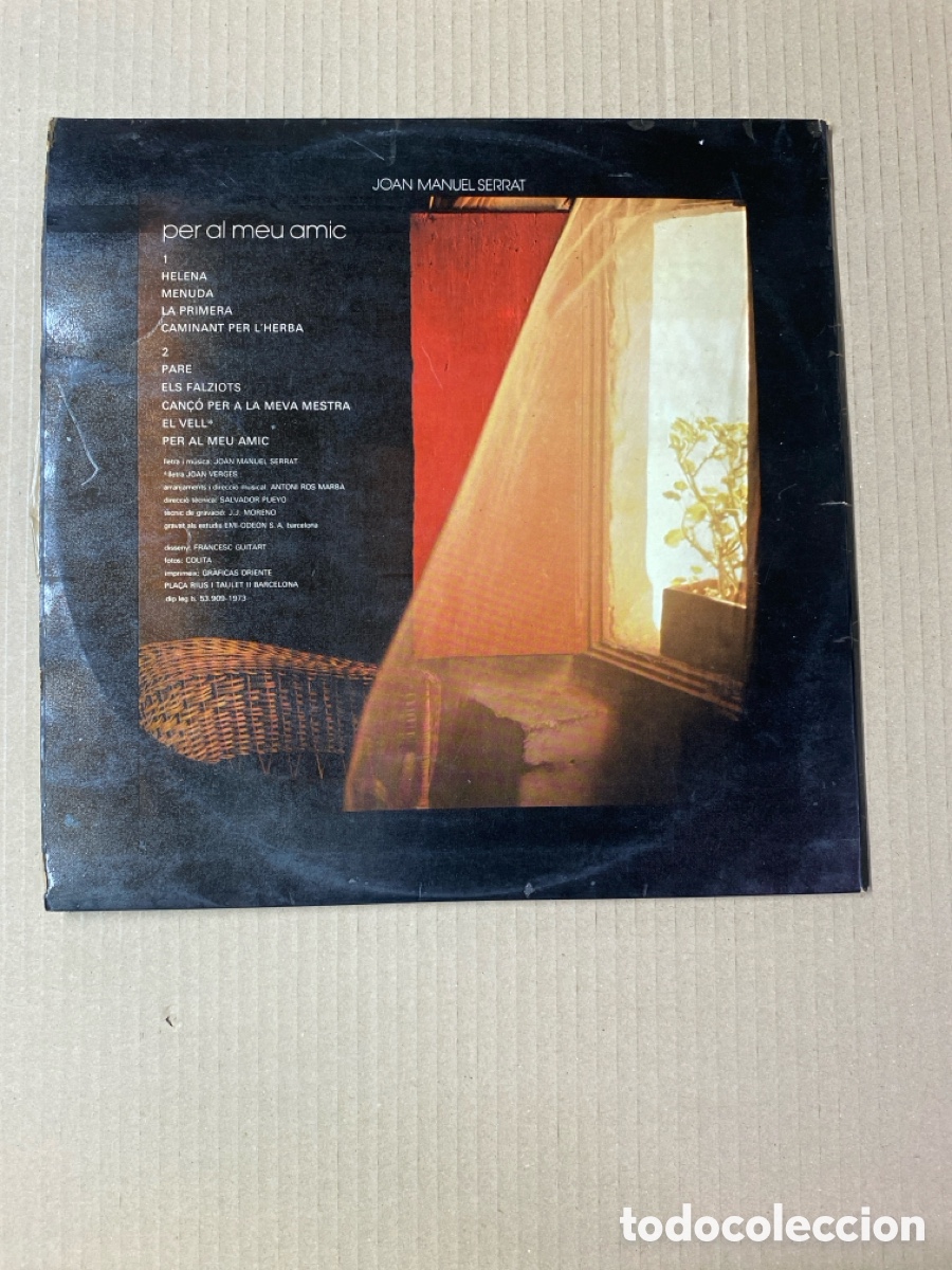 Discos de vinilo: LP JOAN MANUEL SERRAT. PER AL MEU AMIC. - Foto 2
