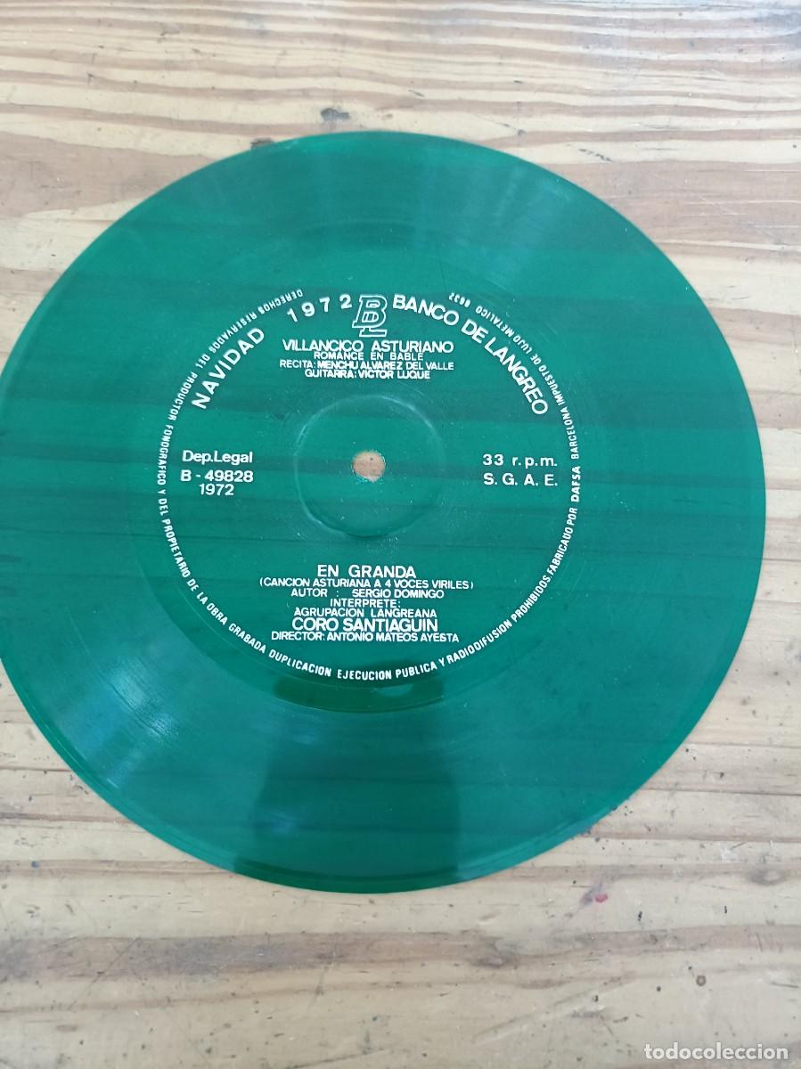 Discos de vinilo: DISCO FLEXIBLE, PUBLICIDAD BANCO DE LANGREO, NAVIDAD DE 1972, CON DOS VILLANCICOS ASTURIANOS