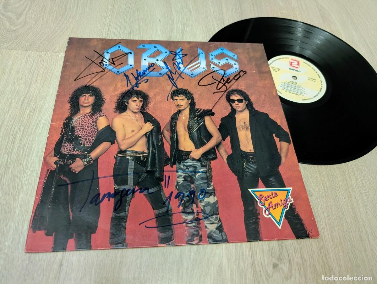 Discos de vinilo: OBUS - SERIE AMIGA ( GRANDES EXITOS ) ..LP DE 1989 DE ZAFIRO - 10 TEMAS .. FIRMADO POR EL GRUPO