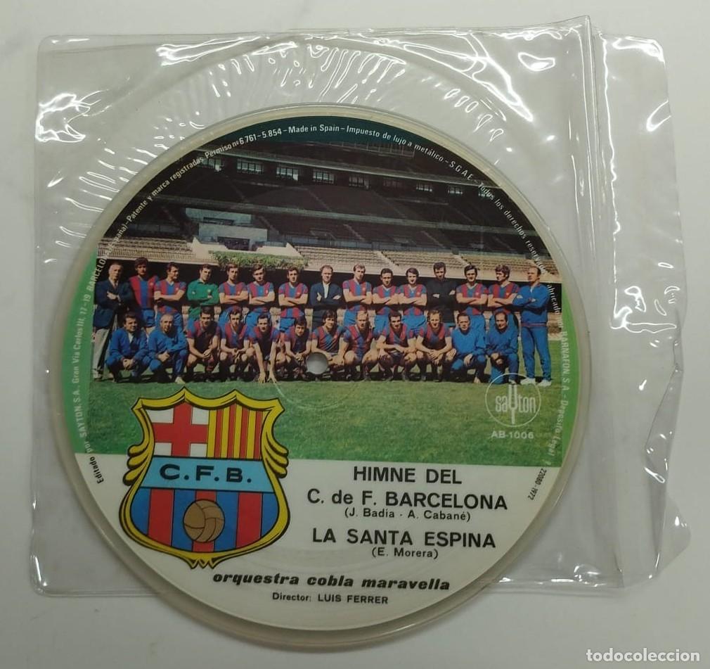 Discos de vinilo: SINGLE: ORQUESTA COBLA MARAVELLA, HIMNE DEL C. DE F. BARCELONA + LA SANTA ESPINA, SAYTON, A&Ntilde;O 1972.