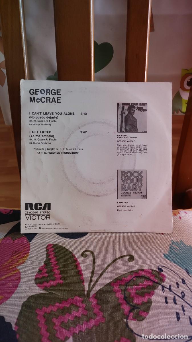 Discos de vinilo: GEORGE McCRAE-SINGLE I CAN`T LEAVE YOU ALONE - Foto 2