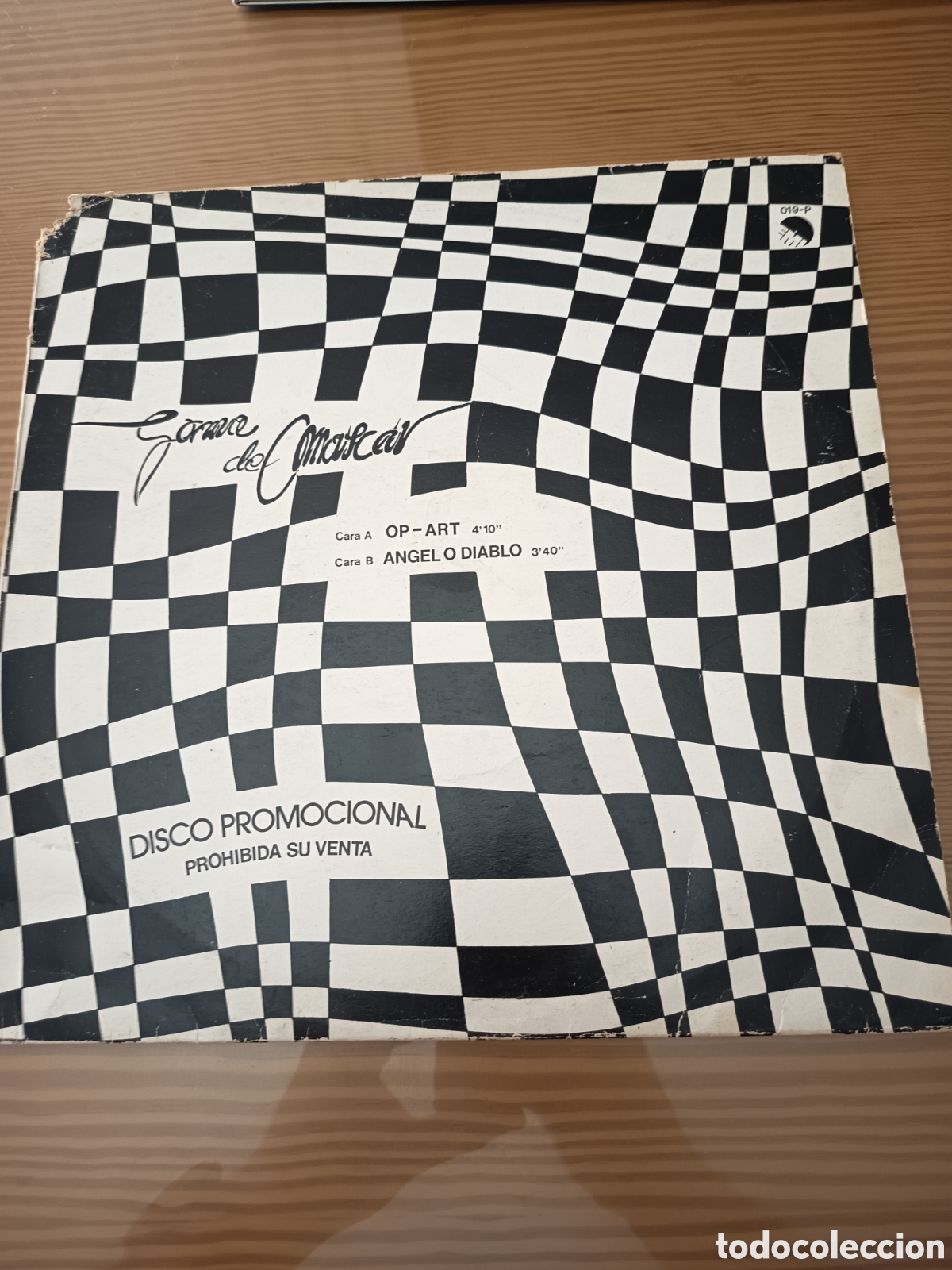 Discos de vinilo: Disco vinilo maxi single promocional de Goma de Mascar &rdquo; Op - Art / &Aacute;ngel O Diablo &rdquo; edici&oacute;n de 1980
