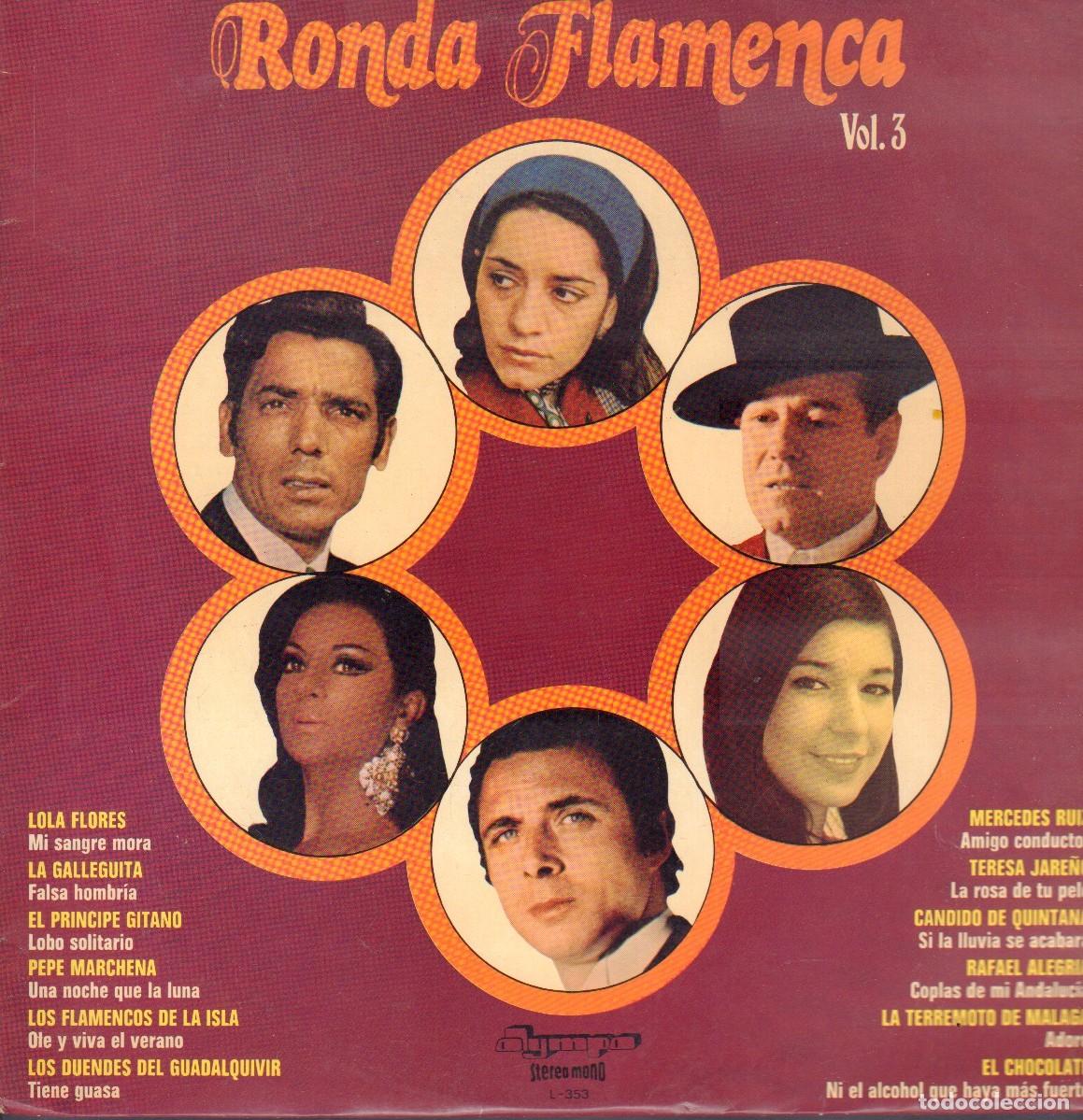 Discos de vinilo: RONDA FLAMENCA VOL. 3 - LOLA FLORES, LA GALLEGUITA, PEPE MARCHENA.../ LP OLYMPO 1975 RF-26392