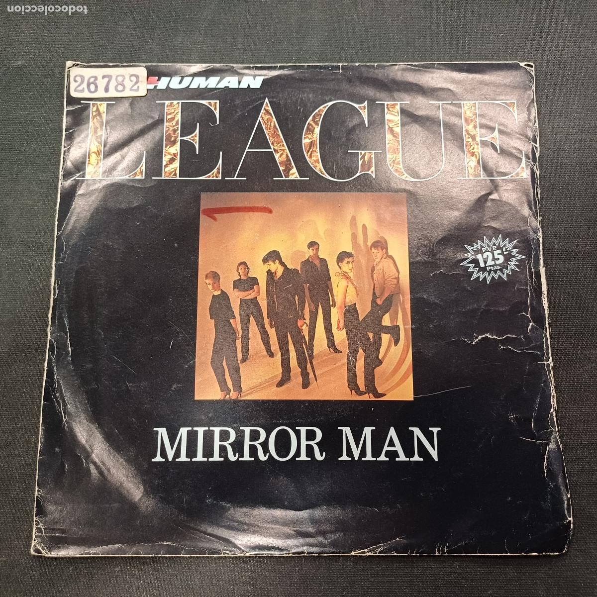 Discos de vinilo: HUMAN LEAGUE/MIRROR MAN/SINGLE.