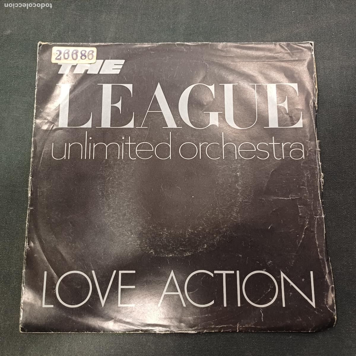Discos de vinilo: THE LEAGUE UNLIMITED ORCHESTRA/LOVE ACTION/SINGLE PROMOCIONAL.