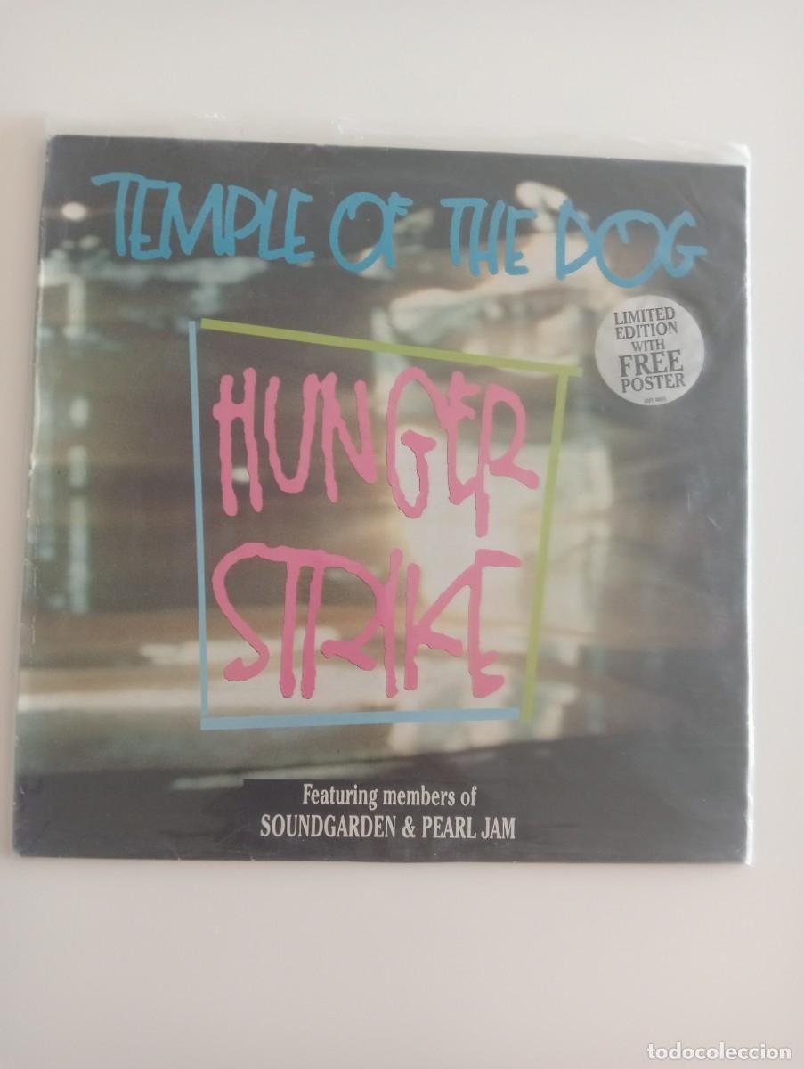 Discos de vinilo: Temple Of The Dog - Hunger Strike (12&rdquo;, Ltd, Pos) 1992 con p&oacute;ster