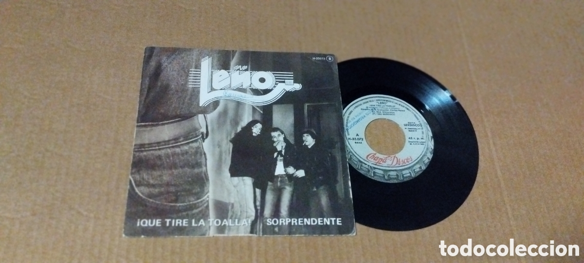 Discos de vinilo: Single-le&ntilde;o-que tiren la toalla-1982-promo-