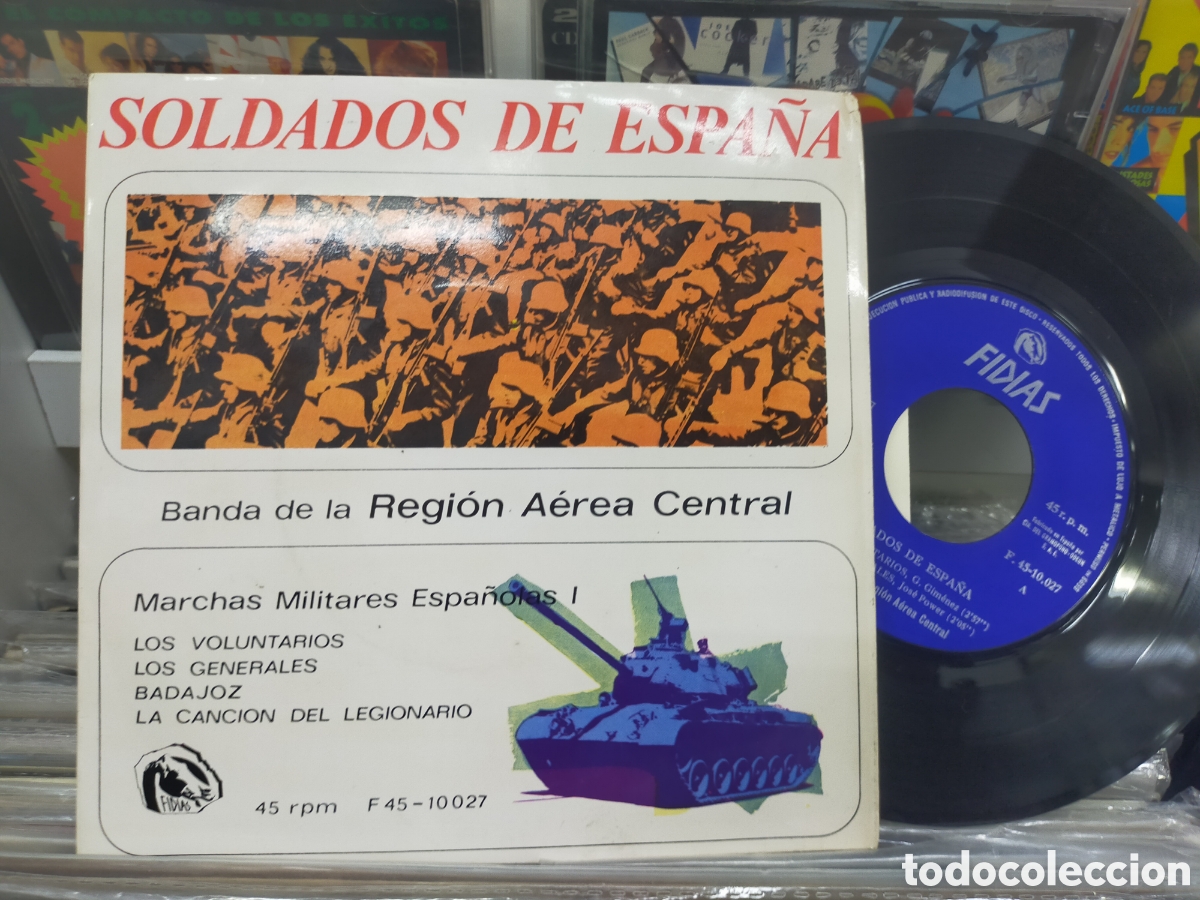 Discos de vinilo: Banda regi&oacute;n aerea central ep marchas militares espa&ntilde;olas I los voluntarios + 3 1967