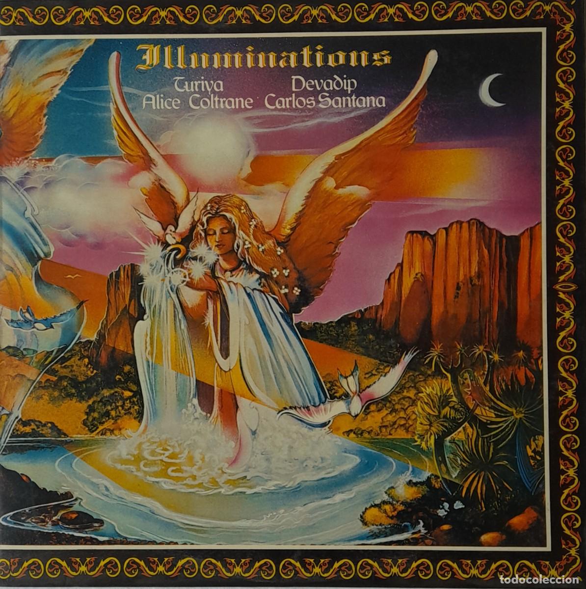 Discos de vinilo: Illuminations. Alice Coltrane / Carlos Santana. LP CBS 1974