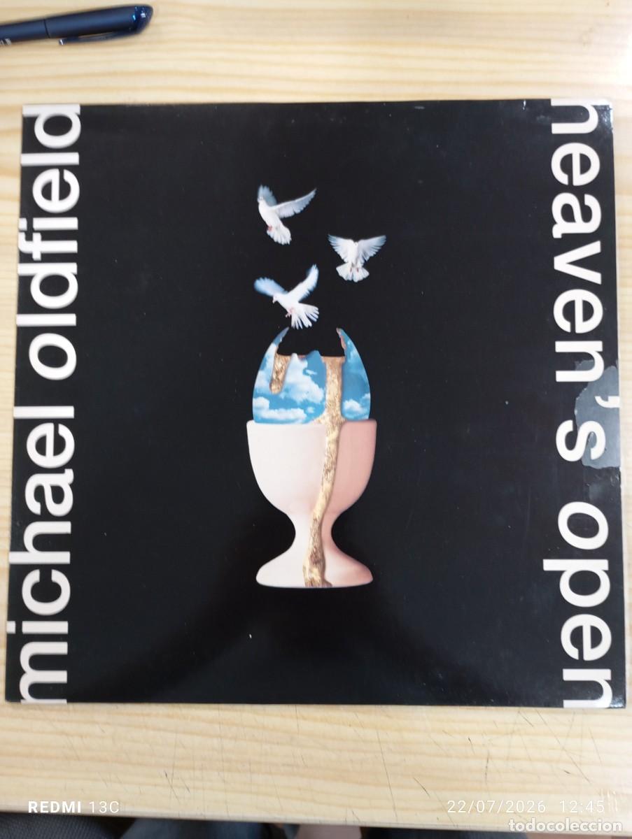 Discos de vinilo: Lp - Michael Oldfield* &lrm;&ndash; Heaven's Open -1&ordf; Edicion Espa&ntilde;ola 1991