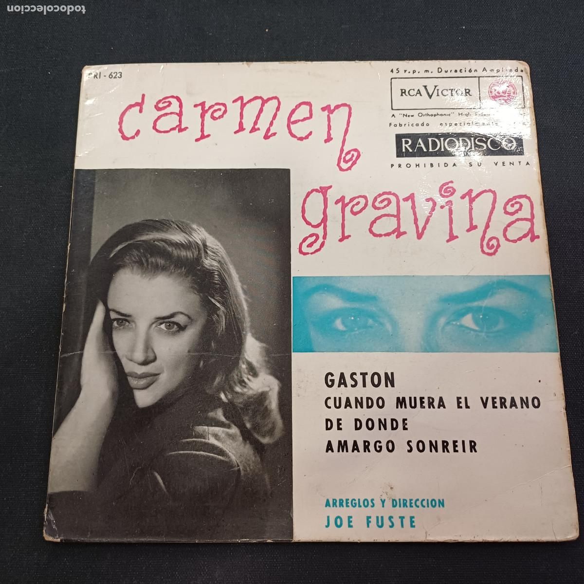Discos de vinilo: CARMEN GRAVINA/GASTON/SINGLE PROMOCIONAL.