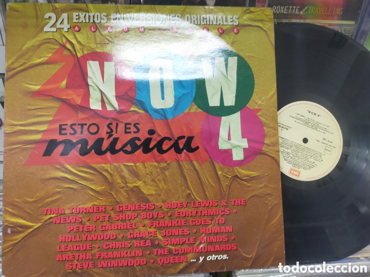 Discos de vinilo: Esto si es m&uacute;sica doble LP now 4 carpeta doble 1987