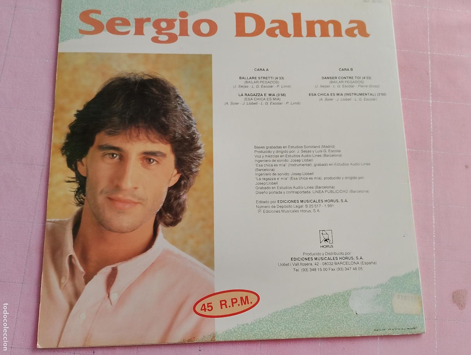 Discos de vinilo: Sergio Dalma &ndash; Ballare Stretti, 1991 - Foto 3