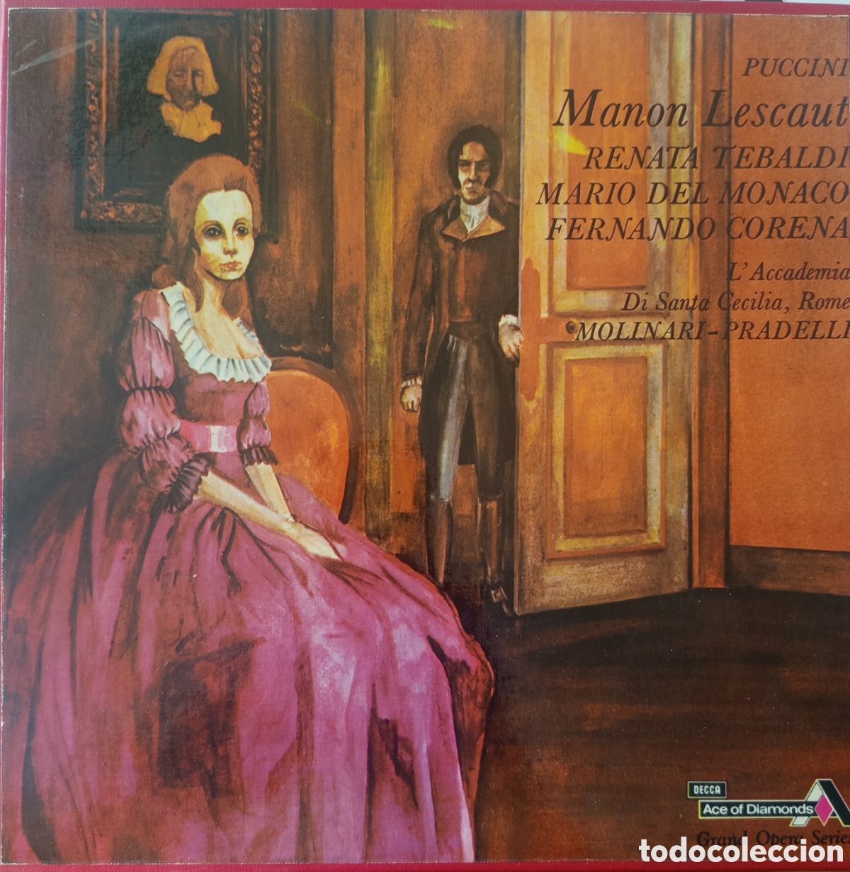 Discos de vinilo: &rdquo;Manon Lescaut&rdquo; de Puccini es una edici&oacute;n de la serie Ace of Diamonds del sello Decca.