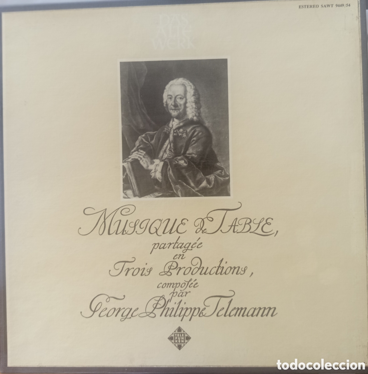 Discos de vinil: - MUSIQUE DE TABLE, partagee en TROIS PRODUCTUONS,
