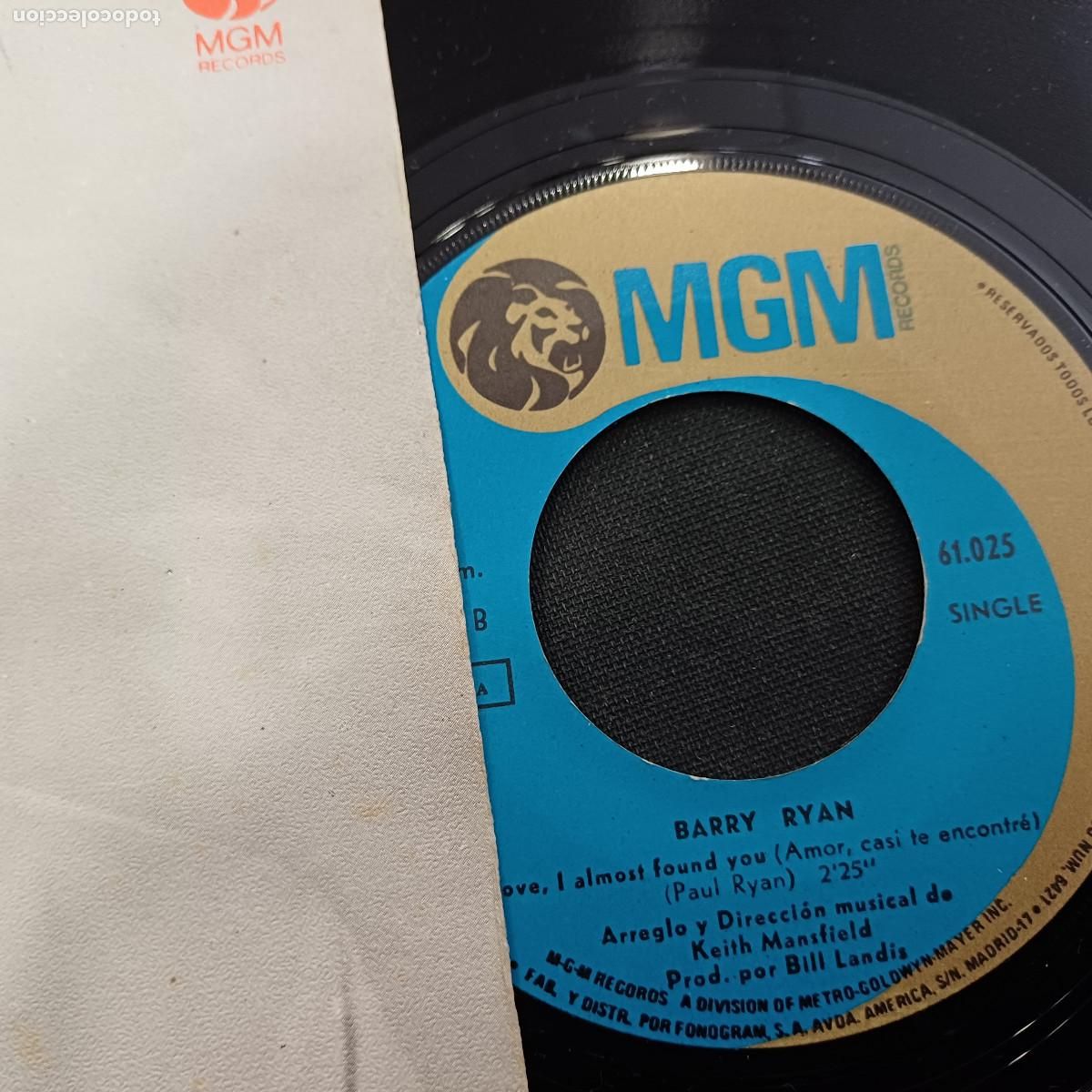 Discos de vinilo: BARRY RYAN/ELOISE/SINGLE. - Foto 2