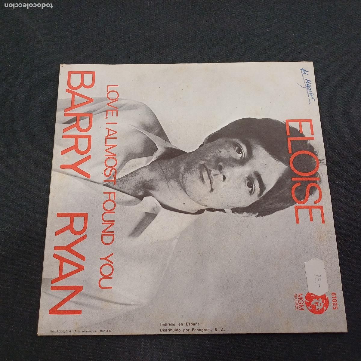 Discos de vinilo: BARRY RYAN/ELOISE/SINGLE. - Foto 3