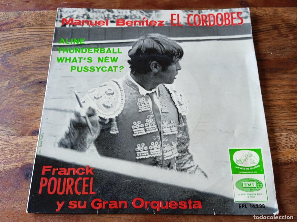Discos de vinilo: Franck Pourcel - El Cordobes, Aline, Thunderball - Single Ep original La voz de su amo 1966