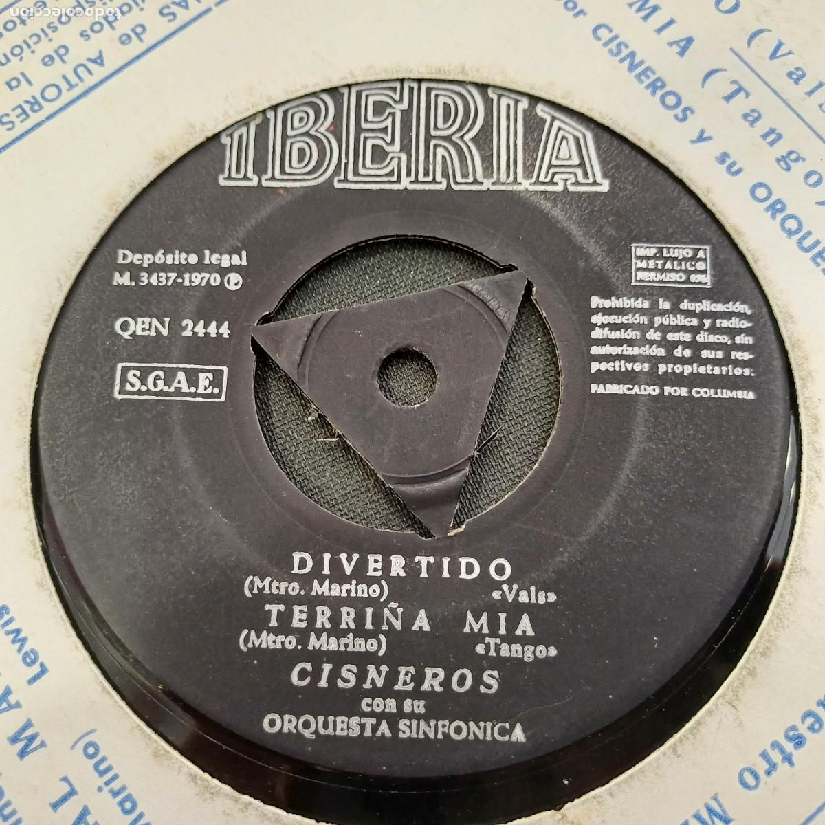 Discos de vinilo: CISNEROS CON SU ORQUESTA/TOROS Y CLARINES/SINGLE. - Foto 2