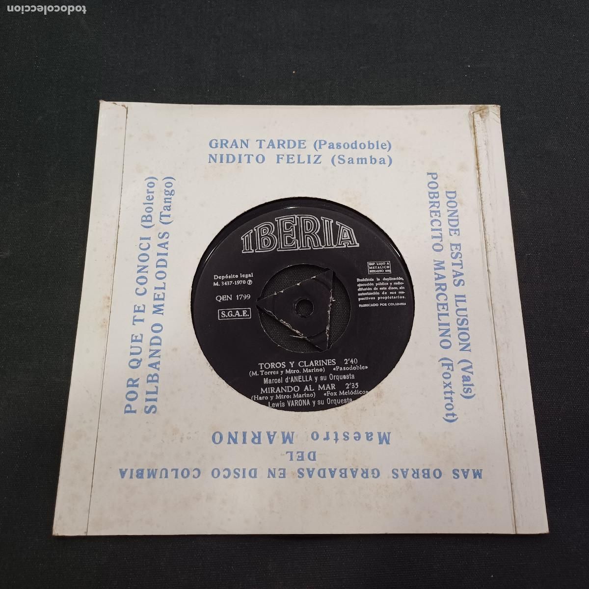 Discos de vinilo: CISNEROS CON SU ORQUESTA/TOROS Y CLARINES/SINGLE. - Foto 4