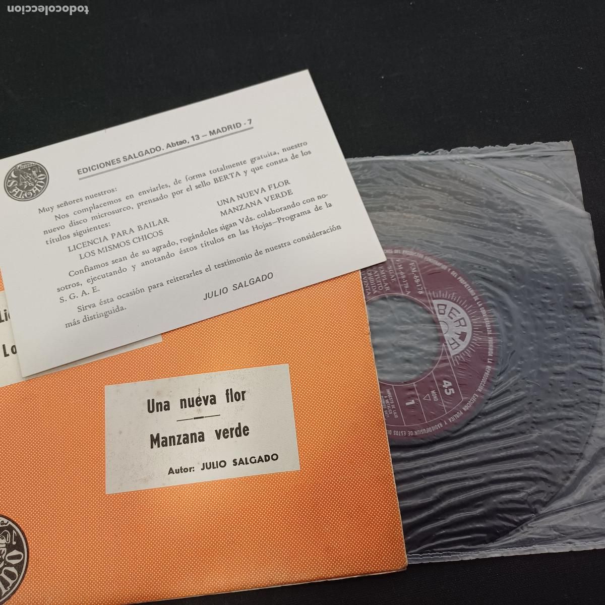 Discos de vinilo: SALGADO Y SU GRUPO DECIMO/LICENCIA PARA BAILAR/SINGLE+HOJA. - Foto 2