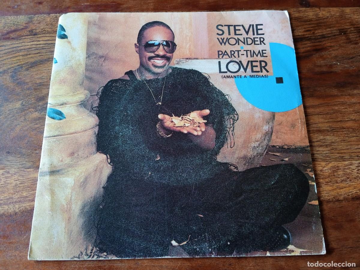 Discos de vinilo: Stevie Wonder - Part-time lover 2 versiones - Single original Motown 1985