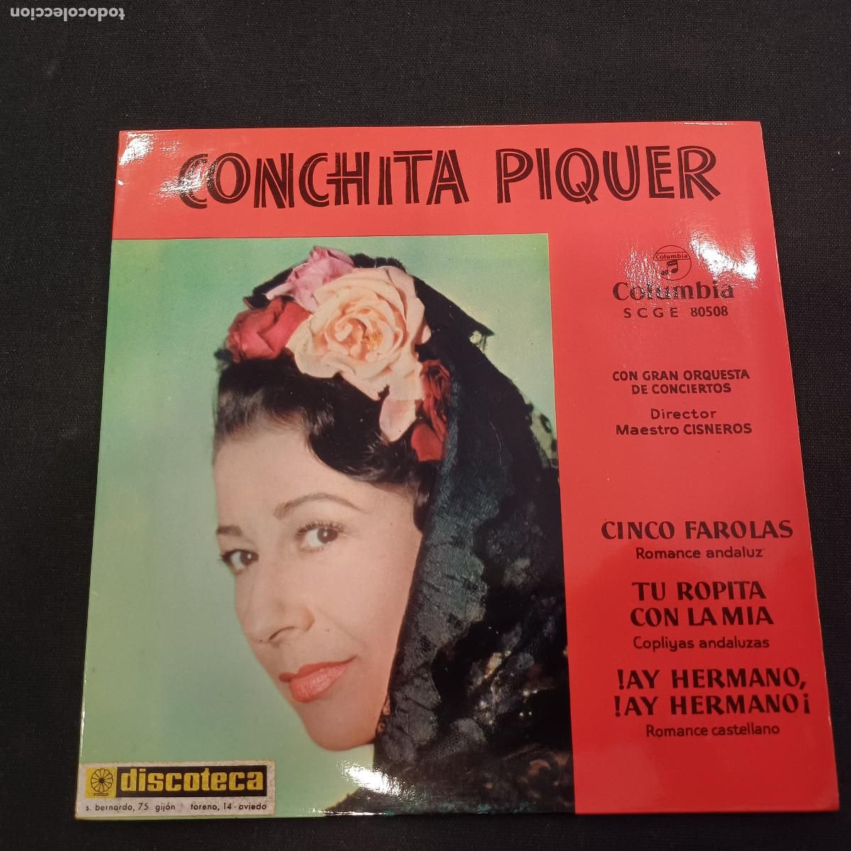 Discos de vinilo: CONCHITA PIQUER/CINCO FAROLAS/SINGLE. - Foto 1