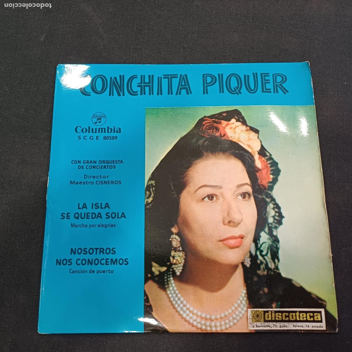 Discos de vinilo: CONCHITA PIQUER/LA ISLA SE QUEDA SOLA/SINGLE.
