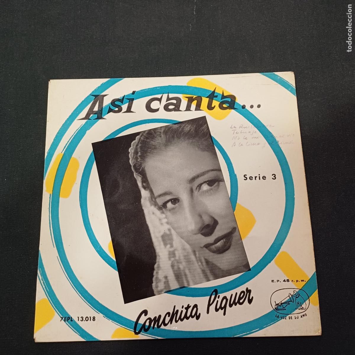 Discos de vinilo: CONCHITA PIQUER/LA RUISE&Ntilde;ORA/SINGLE.