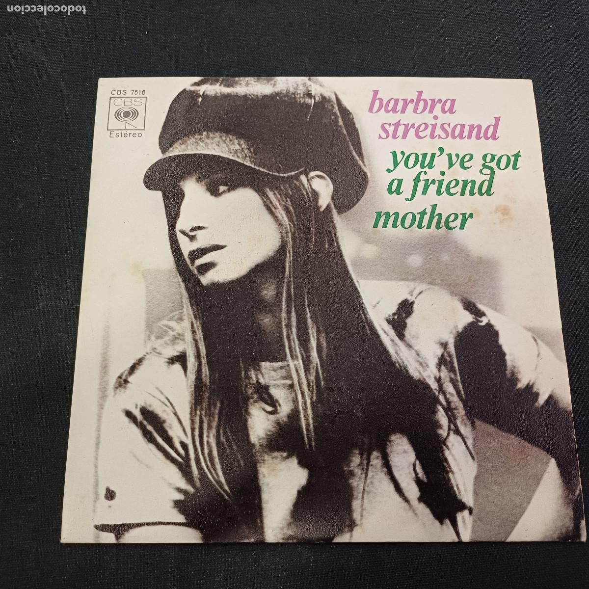 Discos de vinilo: BARBRA STREISAND/YOU'VE GOT A FRIEND/SINGLE.