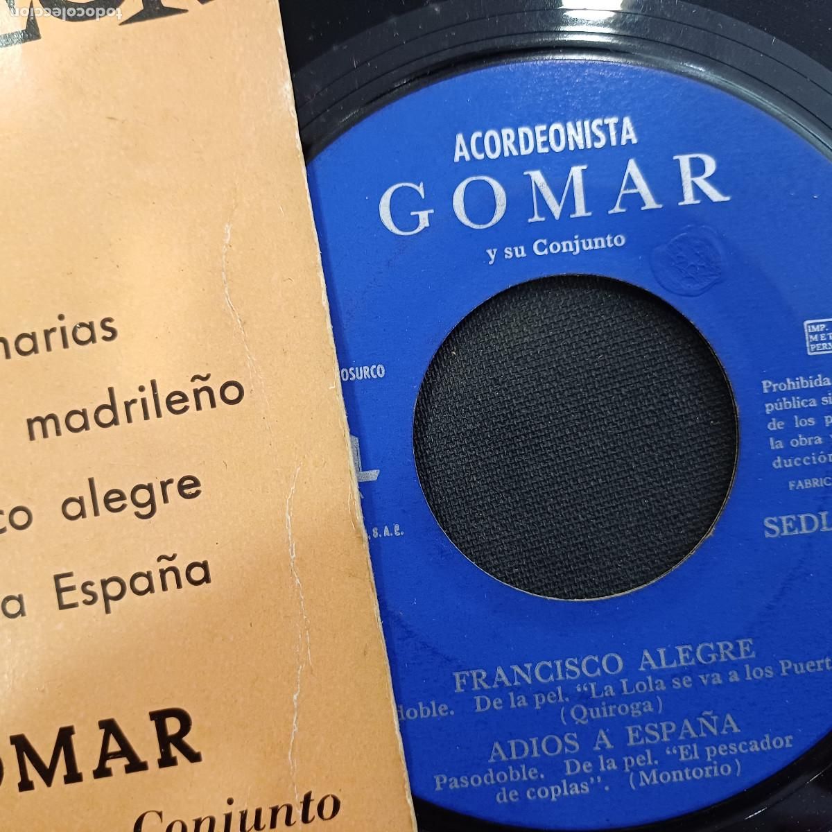 Discos de vinilo: GOMAR Y SU CONJUNTO/ISLAS CANARIAS/SINGLE. - Foto 2