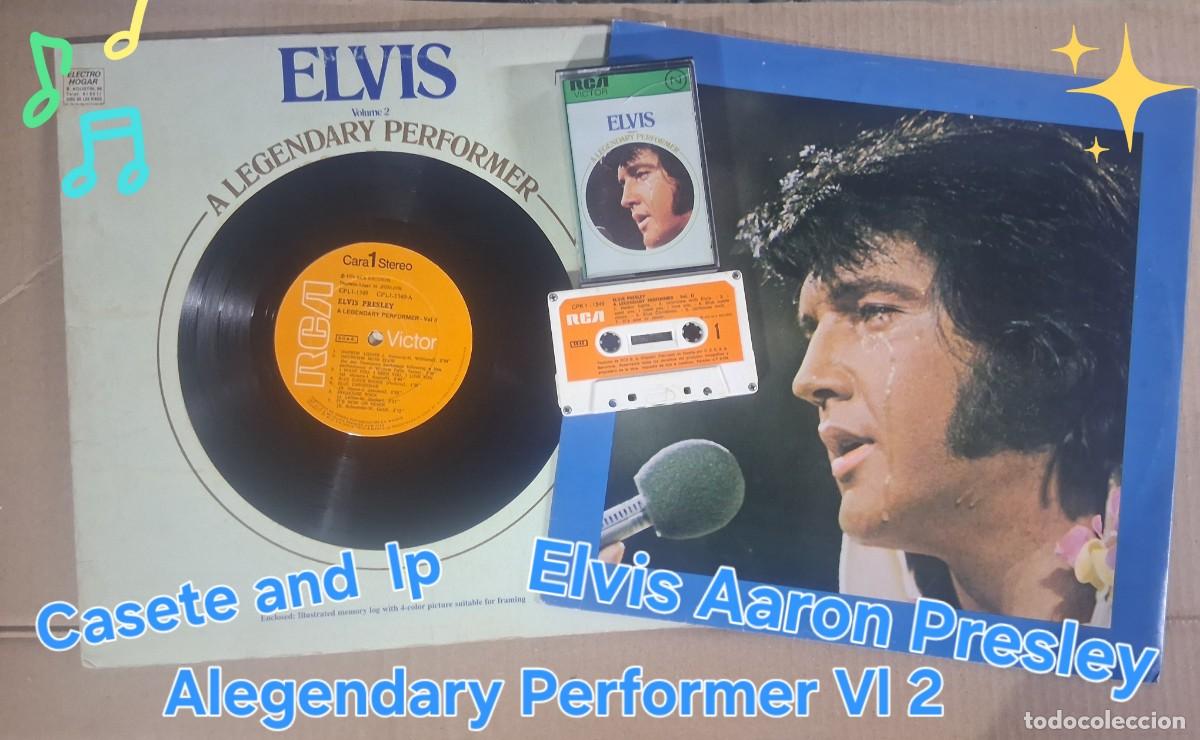 Discos de vinilo: Elvis Alegendary Performer vl 2 lp y cassete.